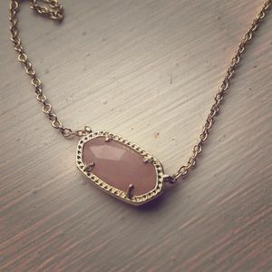 Kendra Scott Elisa Gold and Rose Quartz Necklace